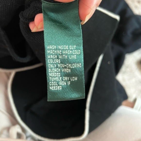 Ralph Lauren Black and White Sweater Blazer with Nautical Trim Size Large - Picture 4 of 4